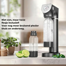 BerlingerHaus Soda Maker Matt Anthracite - Barometer - Includes 2 Bottles