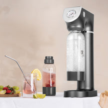 BerlingerHaus Soda Maker Matt Anthracite - Barometer - Includes 2 Bottles