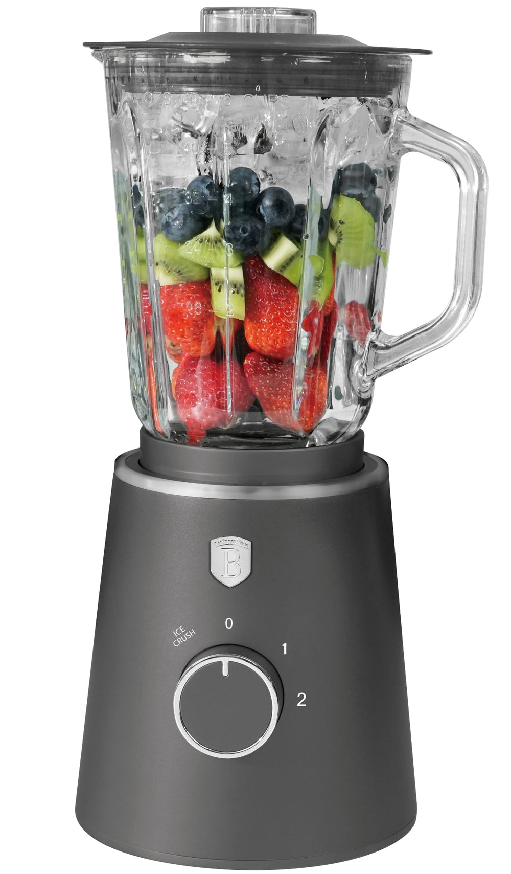 BerlingerHaus Table Blender Matt Anthracite - Glass Jug - 1.5 Liter - 1000W