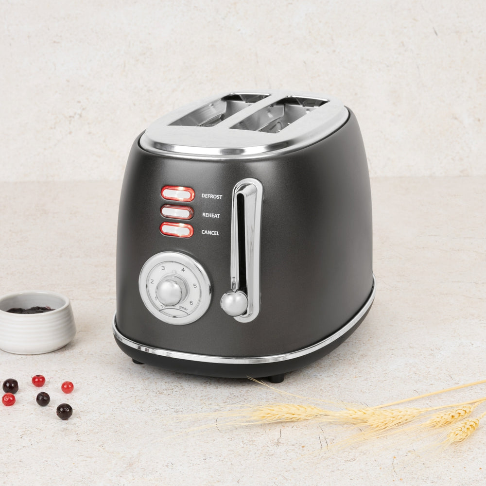 BerlingerHaus Toaster Matt Anthracite - 2 Slots - 850 W