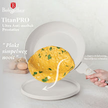 BerlingerHaus Cookware Set Matte Cream 11-Piece - Cooking Pots ø 20, 24, 28 cm, Frying Pans ø 24, 28 cm & Saucepan ø 16 cm - Suitable for All Heat Sources