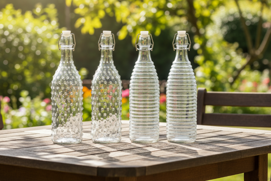 Cookinglife Clip Bottles Dots & Lines - 1 Liter - 4 pieces