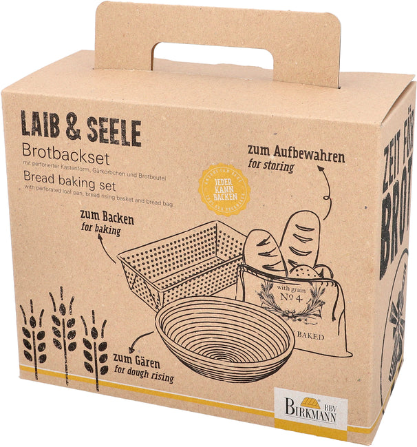 Set para hornear pan / Molde para pan - Cesta para fermentar - Bolsa para pan - Laib & Seele 3 piezas
