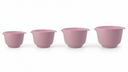 Birkmann Set de Cuencos Mezcladores / Cuencos para Masa Cuencos de colores 4 piezas - 1.5, 2, 3 y 4 Litros - Rosa Seda
