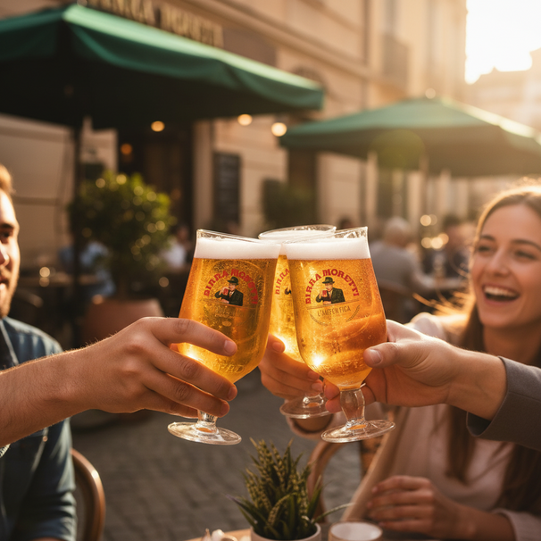 Vasos de cerveza Birra Moretti 250 ml - 2 unidades