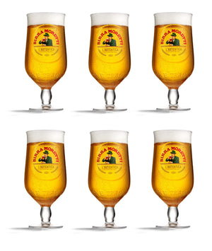 Vasos de cerveza Birra Moretti - 250 ml - 6 unidades
