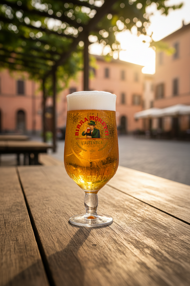 Vasos de cerveza Birra Moretti - 250 ml - 6 unidades