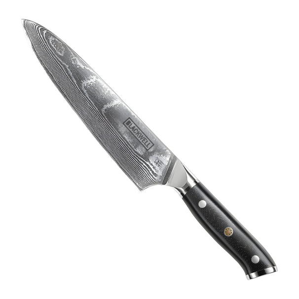 Cuchillo de chef Blackwell estilo japonés - 67 capas de acero damasco - VG10 - 20 cm