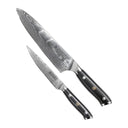 Blackwell Knife Set (Chef's knife + office knive) - Japanese style - 67 layers damask steel - VG10 - 2-piece