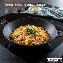 Blackwell wok pan cast iron Ø 32 cm / 3.3 litres – without non-stick coating – suitable for all heat sources