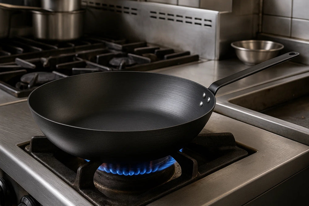 Blackwell wok pan carbon steel Ø 30 cm – without non-stick coating – suitable for all heat sources