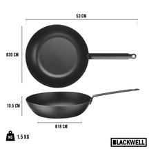 Blackwell wok pan carbon steel Ø 30 cm – without non-stick coating – suitable for all heat sources