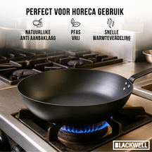 Blackwell wok pan carbon steel Ø 30 cm – without non-stick coating – suitable for all heat sources