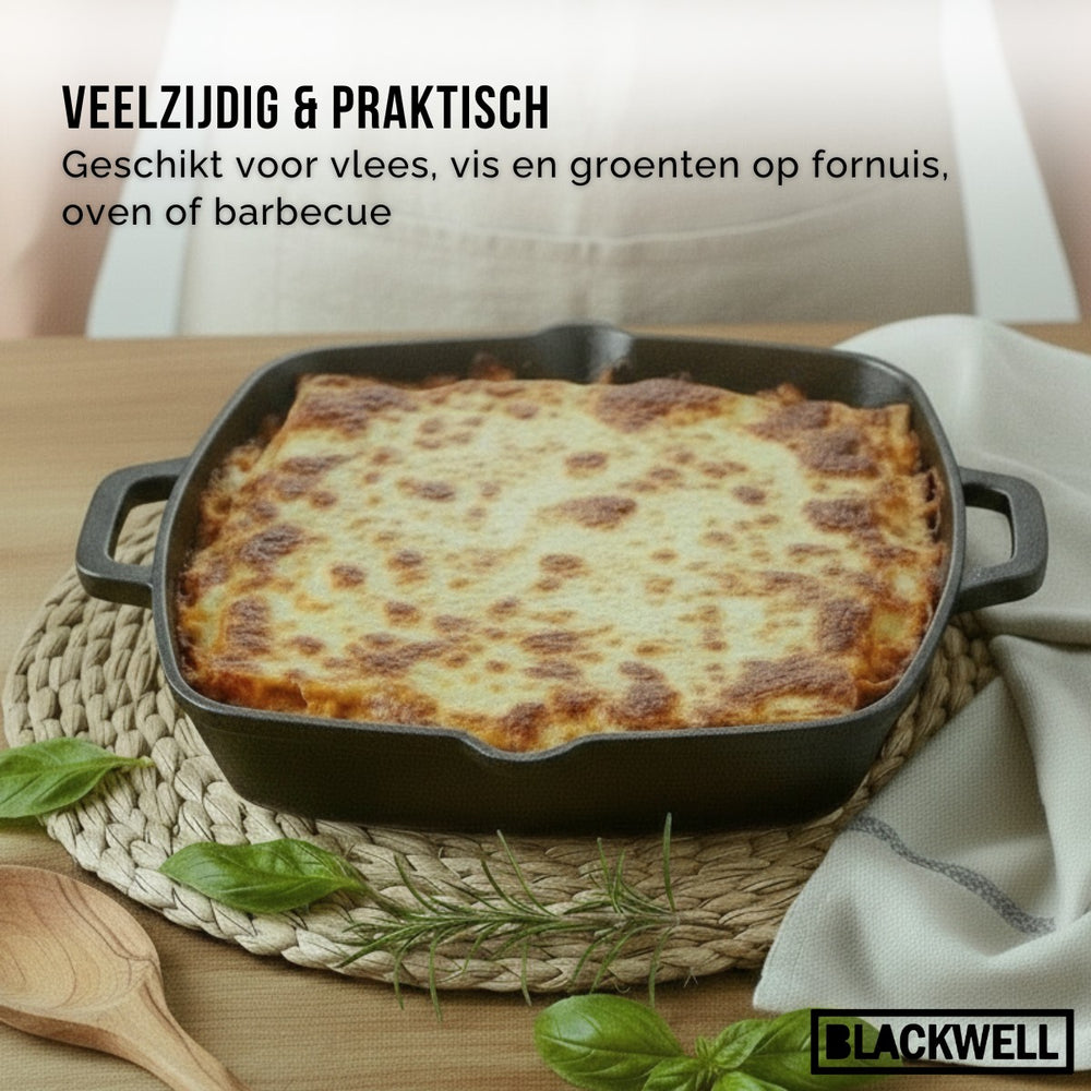 Cookinglife Oven Dish Cast Iron - 25 x 25 cm / 2 Liters