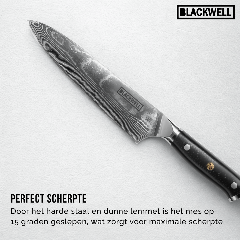 Blackwell Chef's knife - Japanese style - 67 layers damask steel - VG10 - 20 cm