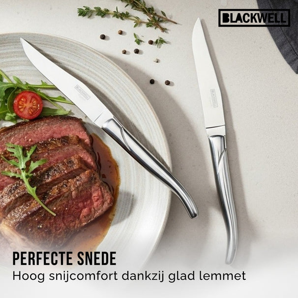 Blackwell Cuchillos para steak Laguiole - Acero inoxidable - 6 Piezas