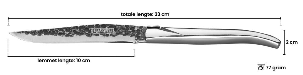 Blackwell Steak Knives Laguiole - Raw Black - Stainless Steel - 6 Pieces