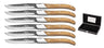 Blackwell Steak Knives Laguiole - Raw Black - Olive Wood - 6 pieces