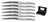 Blackwell Steak Knives Laguiole - Raw Black - Stainless Steel - 6 Pieces
