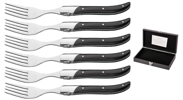 Tenedores de bistec Blackwell Laguiole - Madera de pakka - 6 piezas