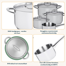 Sola Cookware set Blizz 4-Piece Stainless Steel - Saucepan ø 16, 18, 20 cm & Saucepan ø 16 cm - suitable for all heat sources