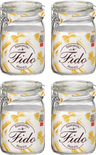 Bormioli Rocco Weck jars Fido - 11 x 11 cm / 1 liter - square - 4 pieces