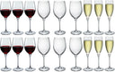 Bormioli Rocco Wine Glass Set Premium (Wine glasses & Champagne glasses) - 18 piece set