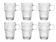 Vasos para latte macchiato Bormioli Rocco - vasos para Irish coffee - tazas de café con asa - apilables - Barshine 315 ml - 6 unidades