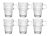 Bormioli Rocco Latte Macchiato Glasses - Irish Coffee Glasses - Coffee Cups with Handle - Stackable - Barshine 315 ml - 6 pieces