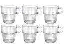Vasos para té Bormioli Rocco - tazas de café con asa - apilables - Barshine 250 ml - 6 unidades