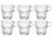 Vasos para té Bormioli Rocco - tazas de café con asa - apilables - Barshine 250 ml - 6 unidades