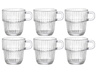 Bormioli Rocco Tea Glasses - Coffee Cups with Handle - Stackable - Barshine 250 ml - 6 pieces