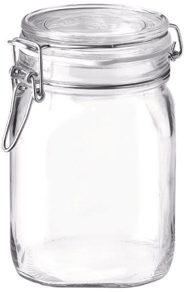 Bormioli Rocco Weck jars Fido - 11 x 11 cm / 1 liter - square - 4 pieces