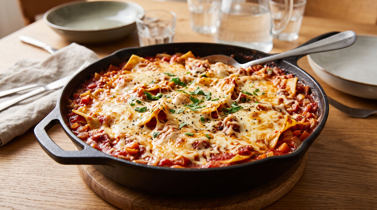 All the flavors of lasagna, without the hassle of a baking dish