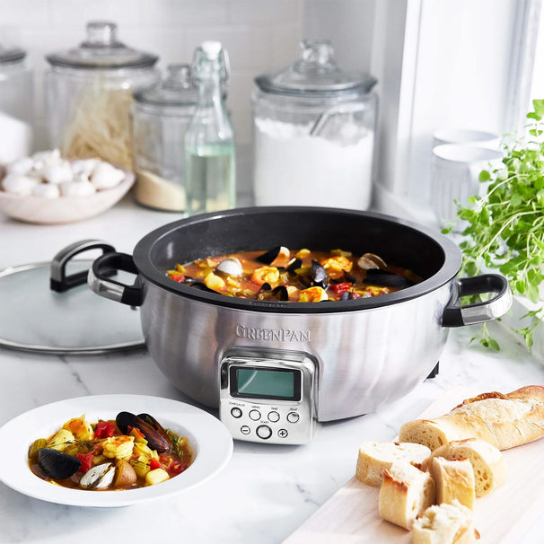 GreenPan Multicooker / Omnicooker - 5.7 Liter - RVS - Capa antiadherente cerámica