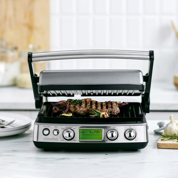 GreenPan Contactgrill - RVS - Capa antiadherente cerámica