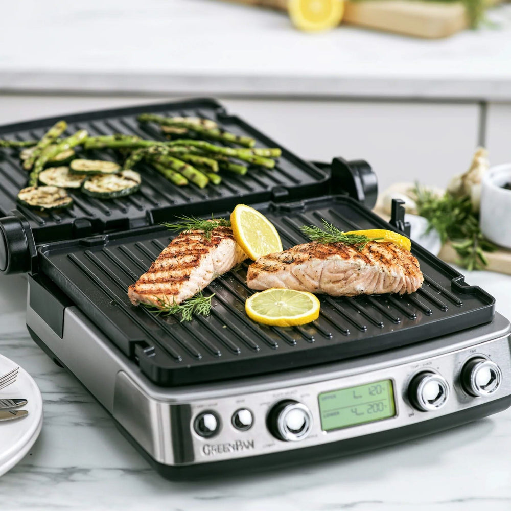 GreenPan Contact Grill - Stainless Steel - Ceramic Non-Stick Coating
