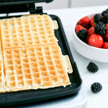 GreenPan Waffle Maker - Stainless Steel - including 2 sets of waffle plates - Ceramic non-stick coating