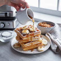 GreenPan Waffle Maker - Black - including 2 sets of waffle plates - ceramic non-stick coating