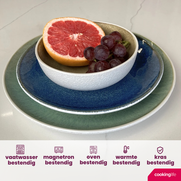 Cookinglife Platos de desayuno / postre Belize ø 21 cm - 6 unidades