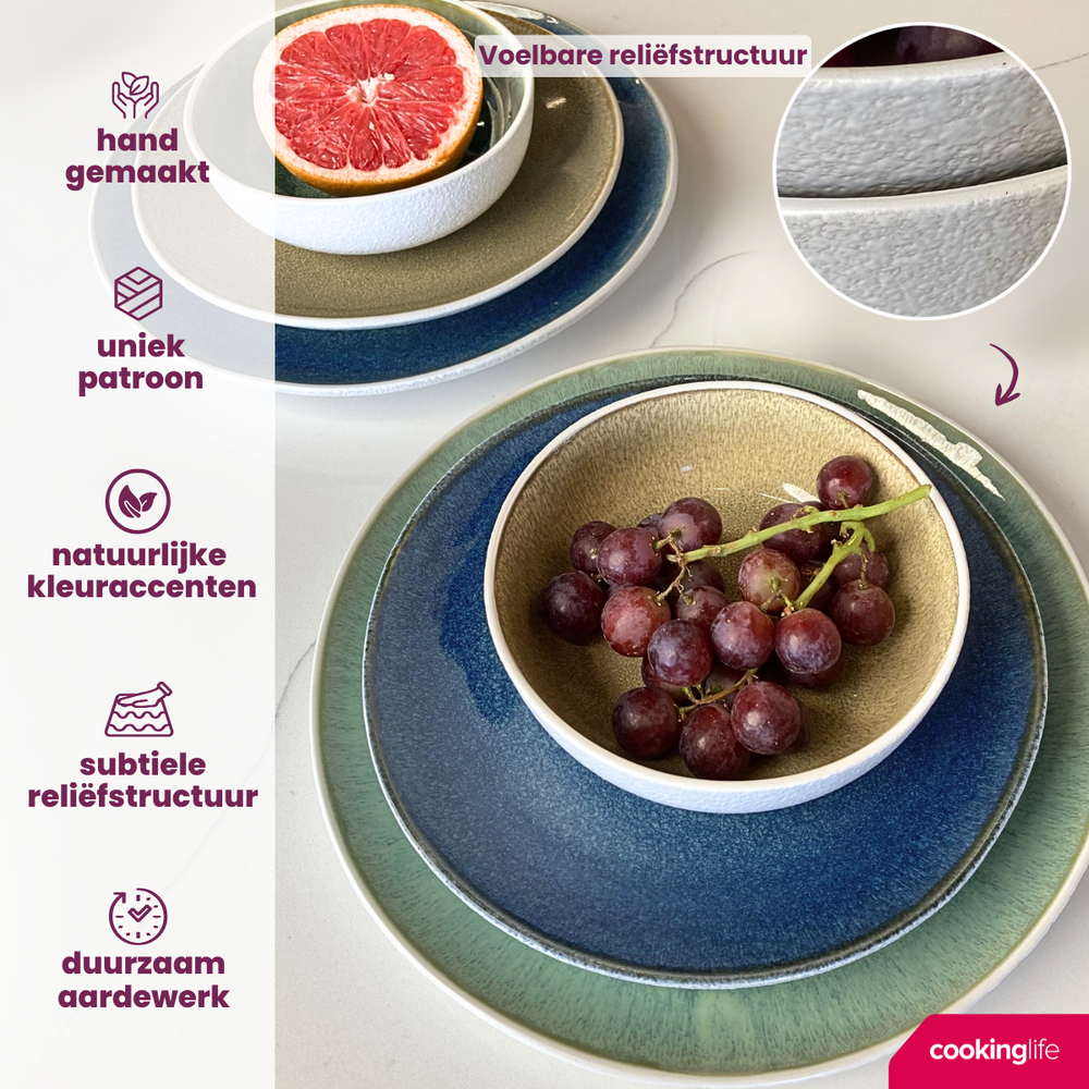 Cookinglife Side Plates / Dessert Plates Belize ø 21 cm - 6 Pieces