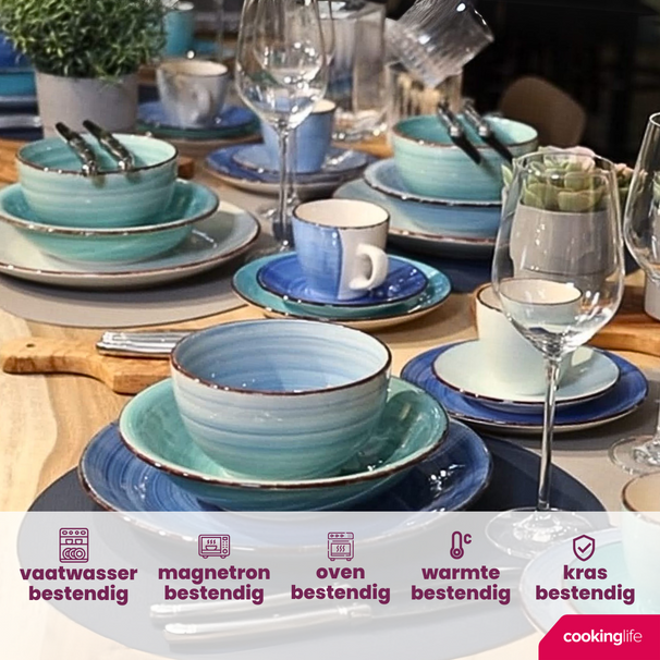 Cookinglife Soup Bowls / Bowls Delice Blue ø 14 cm - 6 pieces