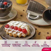 Cookinglife Side Plates / Dessert Plates Delice Grey ø 19 cm - 6 pieces