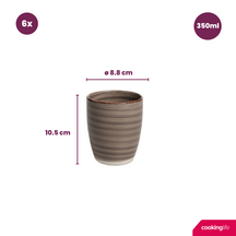 Cookinglife Delice Mugs Gray 350 ml - 6 pieces