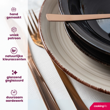 Cookinglife Dinner Plates Delice Gray ø 26.5 cm - 6 pieces