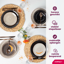 Cookinglife Dinner Plates Delice Gray ø 26.5 cm - 6 pieces