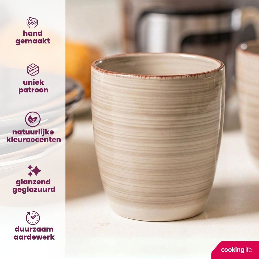 Cookinglife Coffee Cups / Sense Cups Delice Gray 180 ml - 6 pieces