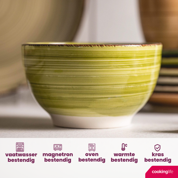 Cookinglife Soup Bowls / Bowls Delice Green ø 14 cm - 6 pieces