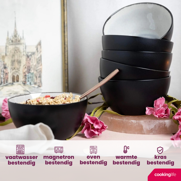 Cookinglife Soup Bowls / Bowls Nola Warm Grey ø 14 cm - 6 pieces