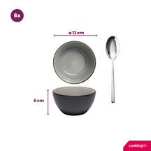 Cookinglife Small Bowls Nola Warm Grey ø 12 cm - 6 pieces